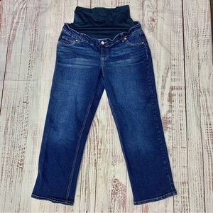 Time and Tru Blue Maternity Straight Leg Jeans Large (12-14)